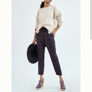 Anthropology jacquie button-fly joggers